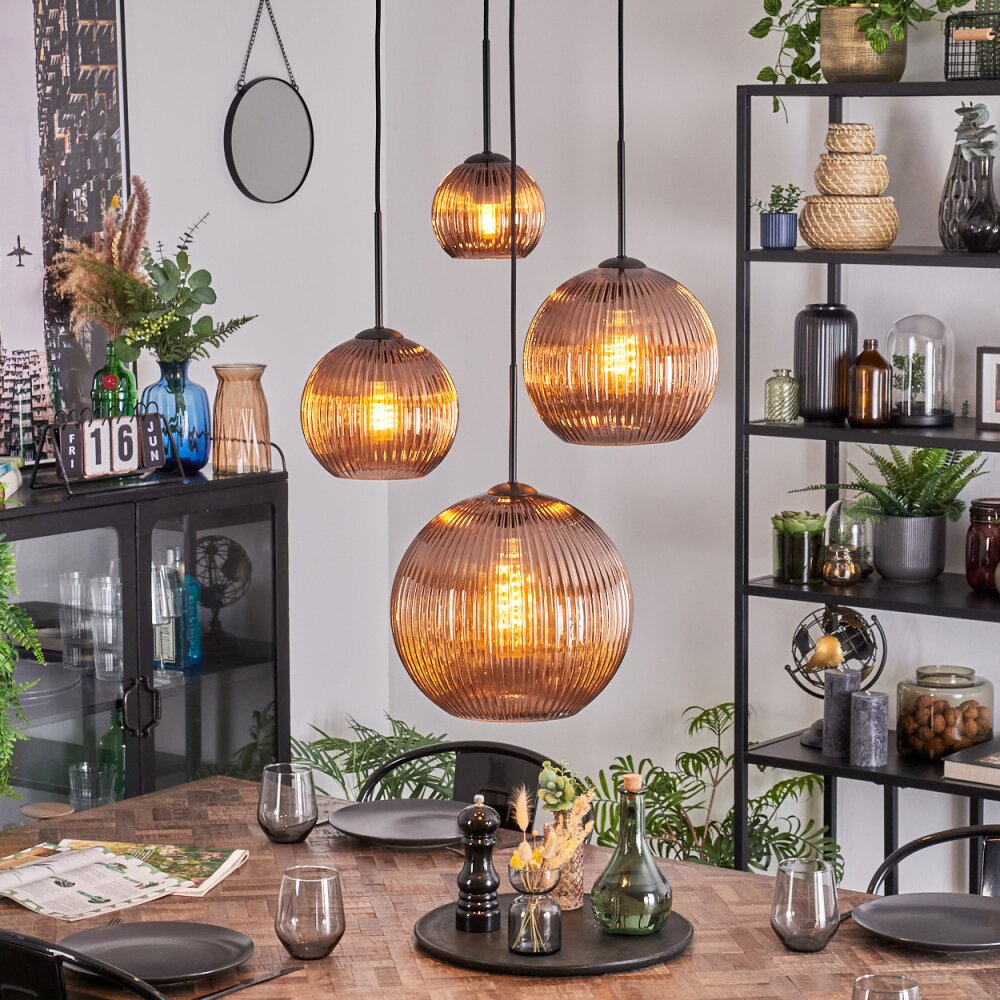 Koyoto Lampa wisząca, Kula świetlna, Lampa wiszącego klastra W kolorze miedzi, 4-punktowe main product photo