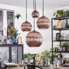 Koyoto Lampa wisząca, Kula świetlna, Lampa wiszącego klastra W kolorze miedzi, 4-punktowe