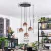 Ripoll lampa wisząca, kula świetlna, lampa wisząca kaskadowa przezroczysty, miedziany, 4-punktowe