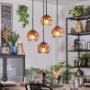 Ripoll Lampa wisząca, Kula świetlna, Lampa wiszącego klastra Przezroczysty, W kolorze miedzi, 4-punktowe
