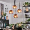 Ripoll Lampa wisząca, Kula świetlna, Lampa wiszącego klastra Przezroczysty, W kolorze miedzi, 4-punktowe