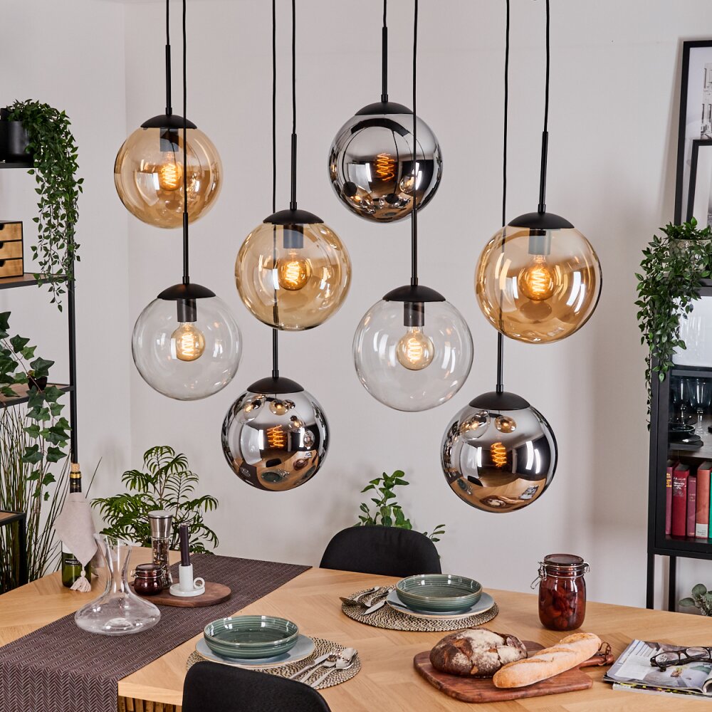 Gastor Lampa wisząca, Kula świetlna, Lampa wisząca W kolorze bursztynu, Chrom, Przezroczysty, Przydymiony, 8-punktowe main product photo