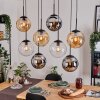Gastor Lampa wisząca, Kula świetlna, Lampa wisząca W kolorze bursztynu, Chrom, Przezroczysty, Przydymiony, 8-punktowe