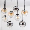Gastor lampa wisząca, kula świetlna, lampa wisząca bursztynowy, chrom, przezroczysty, przydymiony, 8-punktowe