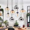 Gastor Lampa wisząca, Kula świetlna, Lampa wisząca W kolorze bursztynu, Chrom, Przezroczysty, Przydymiony, 8-punktowe