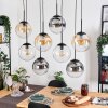 Gastor lampa wisząca, kula świetlna, lampa wisząca bursztynowy, przezroczysty, przydymiony, 8-punktowe