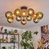 Koyoto lampa sufitowa, kula świetlna 89 cm niebeieski, zielony, miedziany, 12-punktowe
