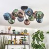 Koyoto lampa sufitowa, kula świetlna 89 cm niebeieski, zielony, miedziany, 12-punktowe