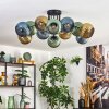 Koyoto Lampa sufitowa, Kula świetlna 89 cm Niebeieski, Złoty, Zielony, 12-punktowe