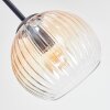 Koyoto lampa sufitowa, kula świetlna 80 cm bursztynowy, przezroczysty, przydymiony, 6-punktowe