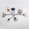 Koyoto lampa sufitowa, kula świetlna 80 cm bursztynowy, przezroczysty, przydymiony, 6-punktowe