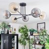 Koyoto lampa sufitowa, kula świetlna 80 cm bursztynowy, przezroczysty, przydymiony, 6-punktowe