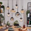 Gastor lampa wisząca, kula świetlna, lampa wisząca bursztynowy, przezroczysty, przydymiony, 8-punktowe