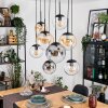 Gastor lampa wisząca, kula świetlna, lampa wisząca bursztynowy, przezroczysty, przydymiony, 8-punktowe