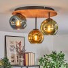Ripoll lampa sufitowa, kula świetlna kolory naturalne, czarny, 3-punktowe