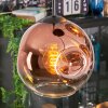 Ripoll lampa wisząca, kula świetlna, lampa wisząca kaskadowa przezroczysty, miedziany, 4-punktowe