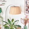 Cavaca lampa stojąca, lampa podłogowa łukowa nikiel matowy, czarny, 1-punktowy