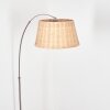 Cavaca lampa stojąca, lampa podłogowa łukowa nikiel matowy, czarny, 1-punktowy