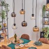Koyoto lampa wisząca, kula świetlna, lampa wisząca bursztynowy, chrom, przezroczysty, przydymiony, 6-punktowe