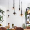 Koyoto lampa wisząca, kula świetlna, lampa wisząca bursztynowy, przezroczysty, przydymiony, 6-punktowe
