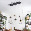 Koyoto lampa wisząca, kula świetlna, lampa wisząca bursztynowy, przezroczysty, przydymiony, 6-punktowe