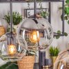 Koyoto lampa wisząca, kula świetlna, lampa wisząca bursztynowy, przezroczysty, przydymiony, 6-punktowe