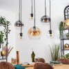 Koyoto lampa wisząca, kula świetlna, lampa wisząca bursztynowy, przezroczysty, przydymiony, 6-punktowe