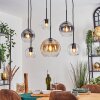 Koyoto lampa wisząca, kula świetlna, lampa wisząca bursztynowy, przezroczysty, przydymiony, 6-punktowe