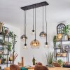 Koyoto lampa wisząca, kula świetlna, lampa wisząca bursztynowy, przezroczysty, przydymiony, 6-punktowe