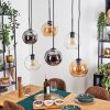 Koyoto Lampa wisząca, Kula świetlna, Lampa wisząca W kolorze bursztynu, Chrom, Przezroczysty, Przydymiony, 6-punktowe