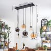 Koyoto Lampa wisząca, Kula świetlna, Lampa wisząca W kolorze bursztynu, Chrom, Przezroczysty, Przydymiony, 6-punktowe