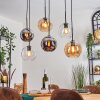 Koyoto Lampa wisząca, Kula świetlna, Lampa wisząca W kolorze bursztynu, Chrom, Przezroczysty, Przydymiony, 6-punktowe