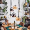 Koyoto Lampa wisząca, Kula świetlna, Lampa wisząca W kolorze bursztynu, Chrom, Przezroczysty, Przydymiony, 6-punktowe