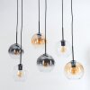 Koyoto lampa wisząca, kula świetlna, lampa wisząca bursztynowy, przezroczysty, przydymiony, 6-punktowe
