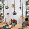 Ripoll lampa wisząca, kula świetlna, lampa wisząca bursztynowy, przezroczysty, przydymiony, 6-punktowe