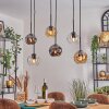 Ripoll lampa wisząca, kula świetlna, lampa wisząca bursztynowy, przezroczysty, przydymiony, 6-punktowe