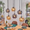 Ripoll lampa wisząca, kula świetlna, lampa wisząca bursztynowy, przydymiony, 6-punktowe