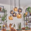Ripoll lampa wisząca, kula świetlna, lampa wisząca bursztynowy, przydymiony, 6-punktowe