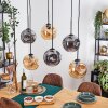 Ripoll Lampa wisząca, Kula świetlna, Lampa wisząca W kolorze bursztynu, Przydymiony, 6-punktowe
