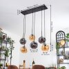 Ripoll Lampa wisząca, Kula świetlna, Lampa wisząca W kolorze bursztynu, Przydymiony, 6-punktowe