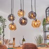 Ripoll Lampa wisząca, Kula świetlna, Lampa wisząca W kolorze bursztynu, Przydymiony, 6-punktowe