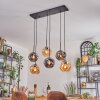 Ripoll Lampa wisząca, Kula świetlna, Lampa wisząca W kolorze bursztynu, Przydymiony, 6-punktowe