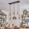 Koyoto lampa wisząca, kula świetlna, lampa wisząca bursztynowy, przezroczysty, przydymiony, 6-punktowe
