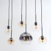 Koyoto Lampa wisząca, Kula świetlna, Lampa wisząca W kolorze bursztynu, Przezroczysty, Przydymiony, 6-punktowe