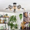 Koyoto lampa sufitowa, kula świetlna 85 cm bursztynowy, przezroczysty, przydymiony, 8-punktowe