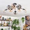 Koyoto lampa sufitowa, kula świetlna 85 cm bursztynowy, przezroczysty, przydymiony, 8-punktowe
