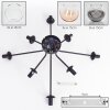 Koyoto lampa sufitowa, kula świetlna 85 cm bursztynowy, przezroczysty, przydymiony, 8-punktowe