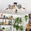 Koyoto lampa sufitowa, kula świetlna 85 cm bursztynowy, przezroczysty, przydymiony, 8-punktowe