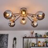 Koyoto lampa sufitowa, kula świetlna 85 cm bursztynowy, chrom, przydymiony, 8-punktowe