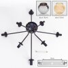 Koyoto Lampa sufitowa, Kula świetlna 85 cm W kolorze bursztynu, Chrom, Przydymiony, 8-punktowe